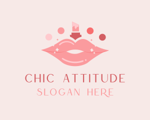 Lipstick Beauty Cosmetics logo design