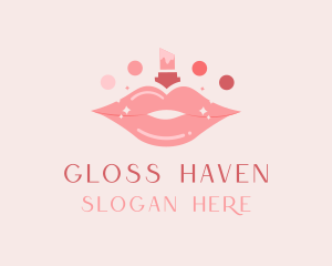 Lipstick Beauty Cosmetics logo design