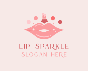 Lipstick Beauty Cosmetics logo design