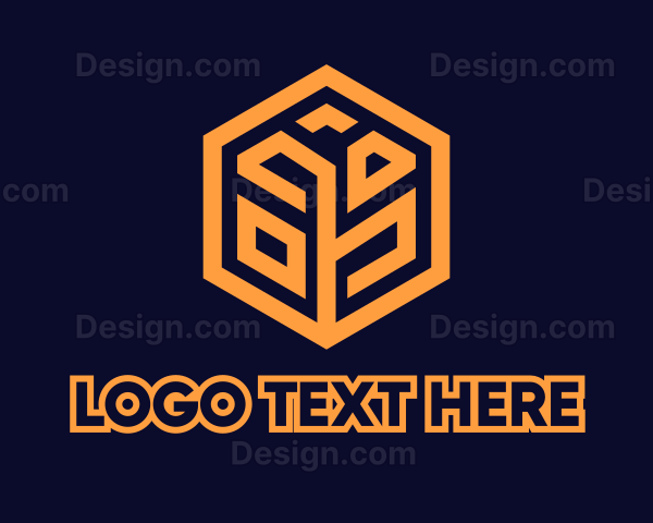 Tech Startup Hexagon Grain Logo