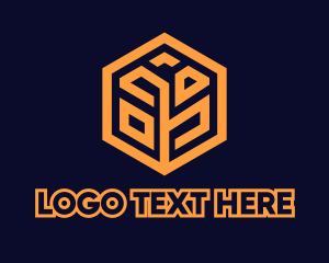 Tech Startup Hexagon Grain Logo