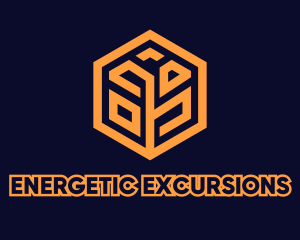 Tech Startup Hexagon Grain logo design