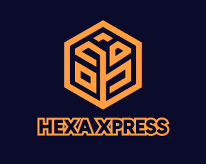 Tech Startup Hexagon Grain logo design