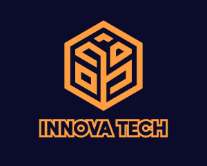 Tech Startup Hexagon Grain logo