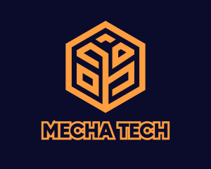 Tech Startup Hexagon Grain logo design