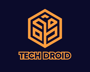 Tech Startup Hexagon Grain logo design