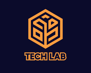 Tech Startup Hexagon Grain logo design