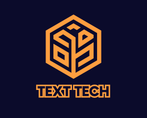 Tech Startup Hexagon Grain logo design