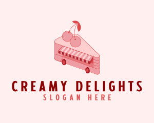 Cherry Cheesecake Dessert logo design