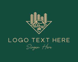 Outdoor Forest Camping logo design