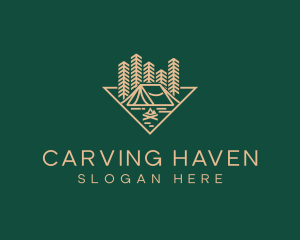 Outdoor Forest Camping logo design