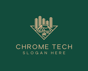 Outdoor Forest Camping logo design