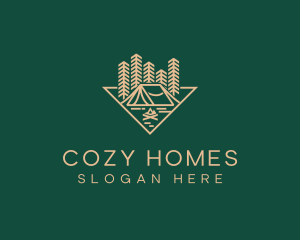 Outdoor Forest Camping logo design