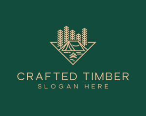 Outdoor Forest Camping logo design