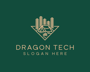 Outdoor Forest Camping logo design