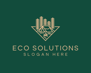 Outdoor Forest Camping logo design