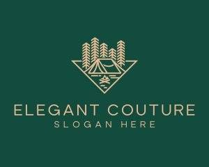 Outdoor Forest Camping logo design