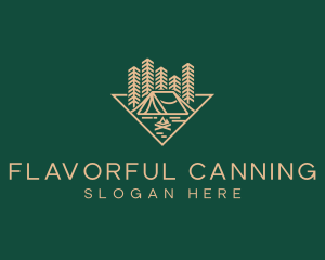 Outdoor Forest Camping logo design