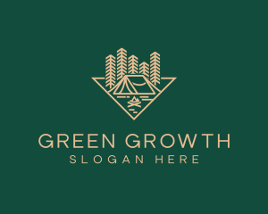 Outdoor Forest Camping logo design