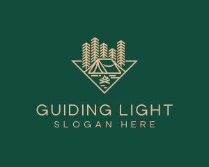 Outdoor Forest Camping logo design