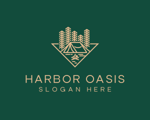 Outdoor Forest Camping logo design