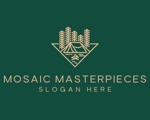 Outdoor Forest Camping logo design