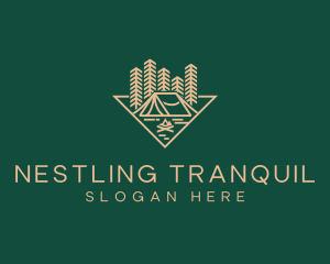 Outdoor Forest Camping logo design