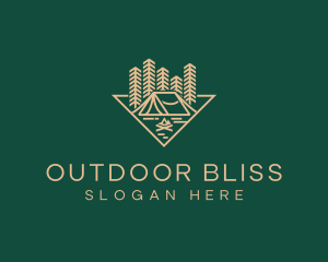 Outdoor Forest Camping logo design