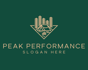 Outdoor Forest Camping logo design