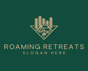 Outdoor Forest Camping logo design