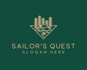 Outdoor Forest Camping logo design