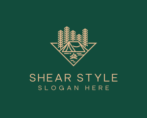 Outdoor Forest Camping logo design