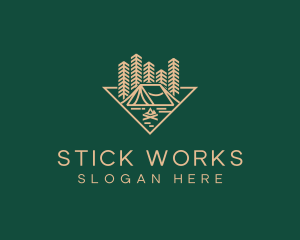 Outdoor Forest Camping logo design