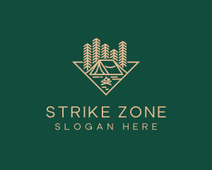 Outdoor Forest Camping logo design