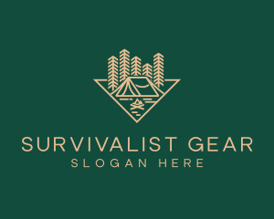 Outdoor Forest Camping logo design