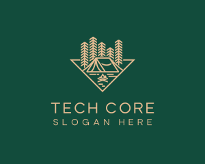 Outdoor Forest Camping logo design