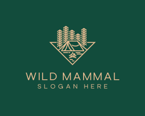 Outdoor Forest Camping logo design