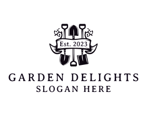 Shovel Plant Garden logo design