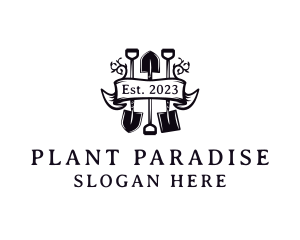 Shovel Plant Garden logo design