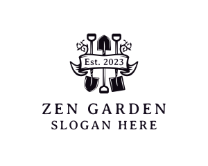 Shovel Plant Garden logo design