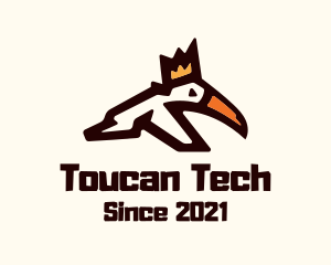 Crown Toucan Bird logo design