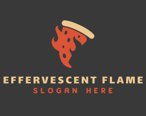 Flaming Pizza Gourmet logo design