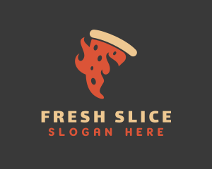 Flaming Pizza Gourmet logo design