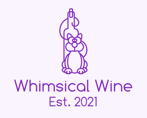 Purple Cat Wine logo design