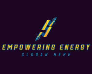 Lightning Bolt Spark  logo design