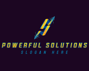 Lightning Bolt Spark  logo design