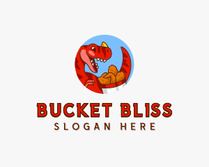 Dinosaur Chicken Bucket logo design