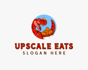 Dinosaur Chicken Bucket logo design