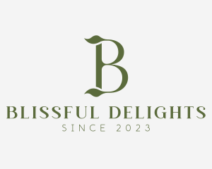 Botanical Boutique Letter B logo design