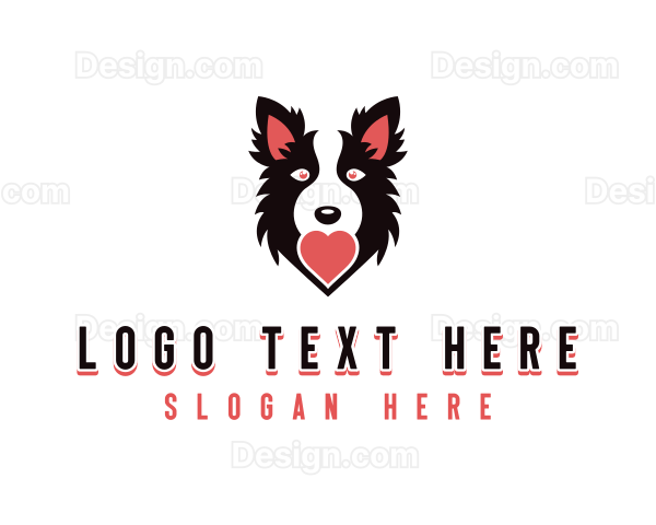 Border Collie Dog Veterinary Logo